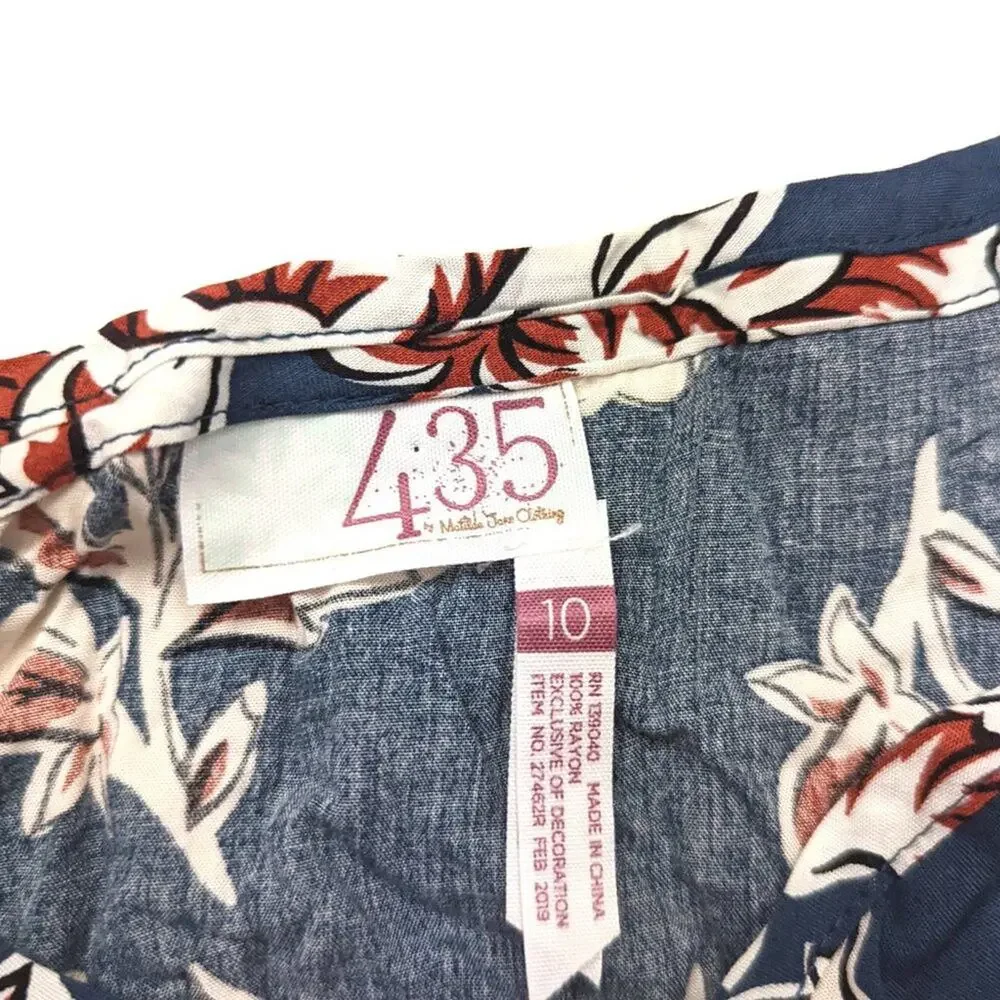 Matilda Jane 435 Romper Size 10 Girls Blue Floral Boutique Shorts